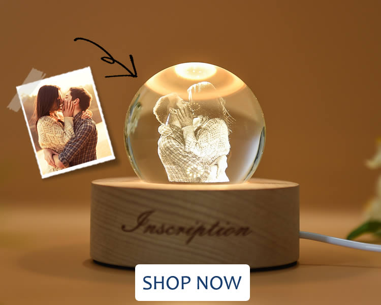 Personalized 3D Crystal Ball Photo Lamp