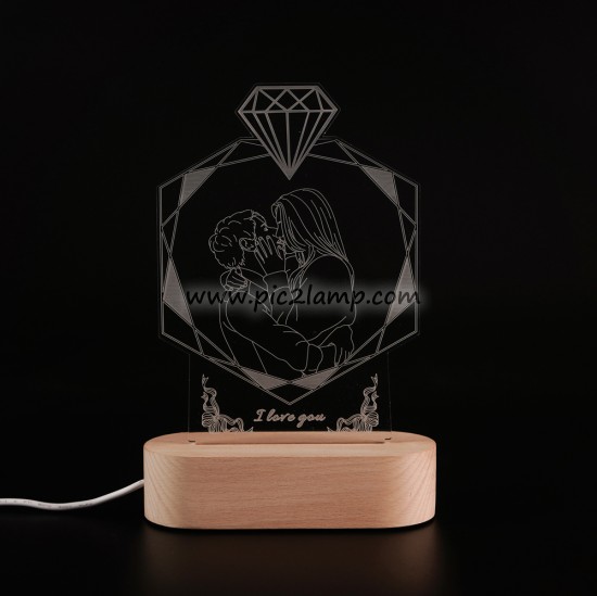 Personalized Special Heart Photo Led Acrylic Lamp With Color Changing Led  And Remote – The Decor Duniya – Personalised Anniversary Birthday gifts