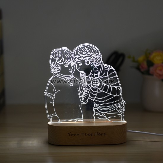 to My Bestie Gifts,3D Illusion Lamp I Love You Friends Night Light